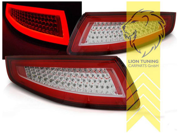 LT Pair LED DRL Lightbar Halo Ring Rear Tail Lights Porsche 911 997 red white