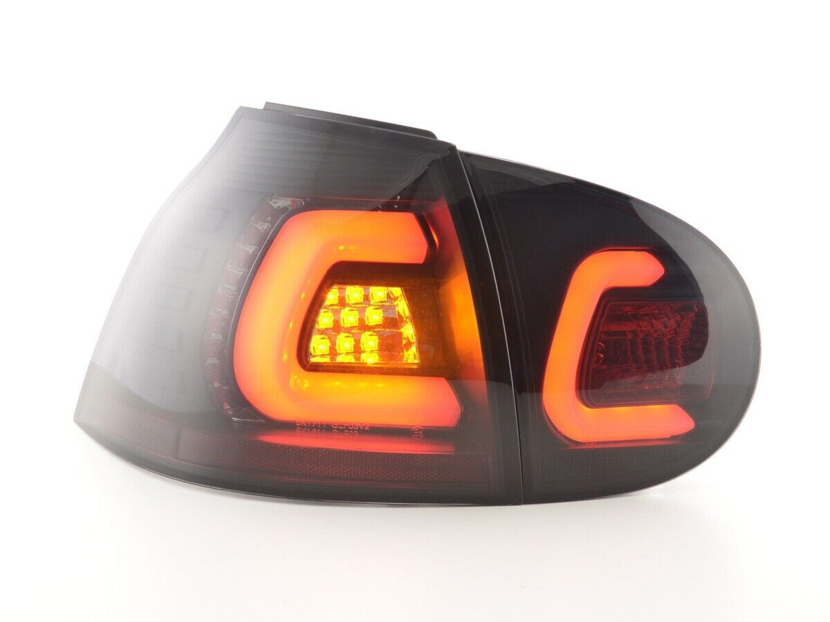 FK Pair LED Rear Lights Lightbar VW Golf 5 MK5 03-08 Black Smoke 1K LHD