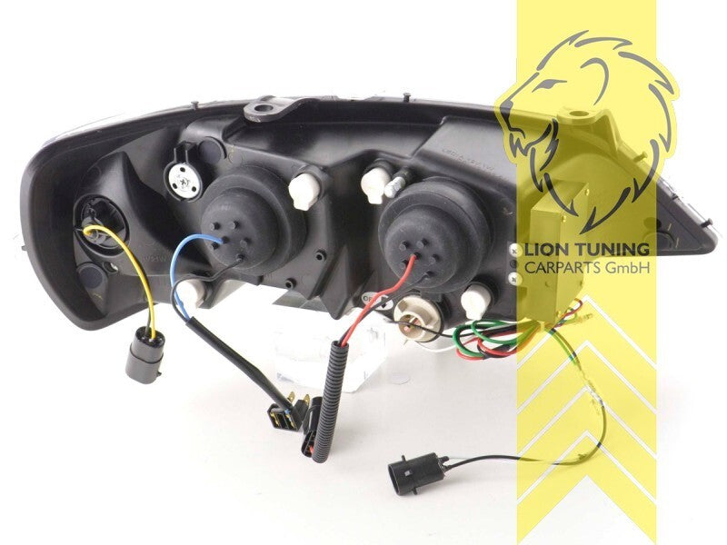 LT Pair LED  DRL Lightbar Headlights Opel Vauxhall Astra G Black 98-05 Black LHD