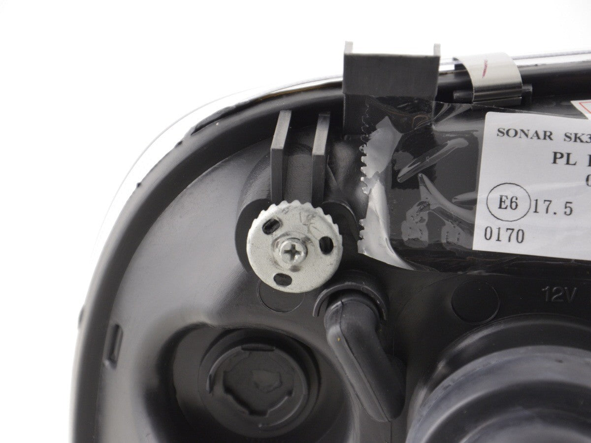 FK Pair LED DRL Lightbar Halogen Headlights VW Golf 3 91-97 chrome RHD