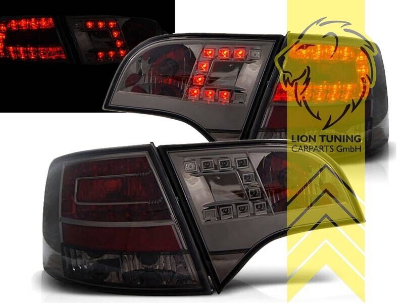 LT LED DRL Lightbar Rear Lights Audi A4 B7 8E Avant Smoke Grey 04-08 LHD