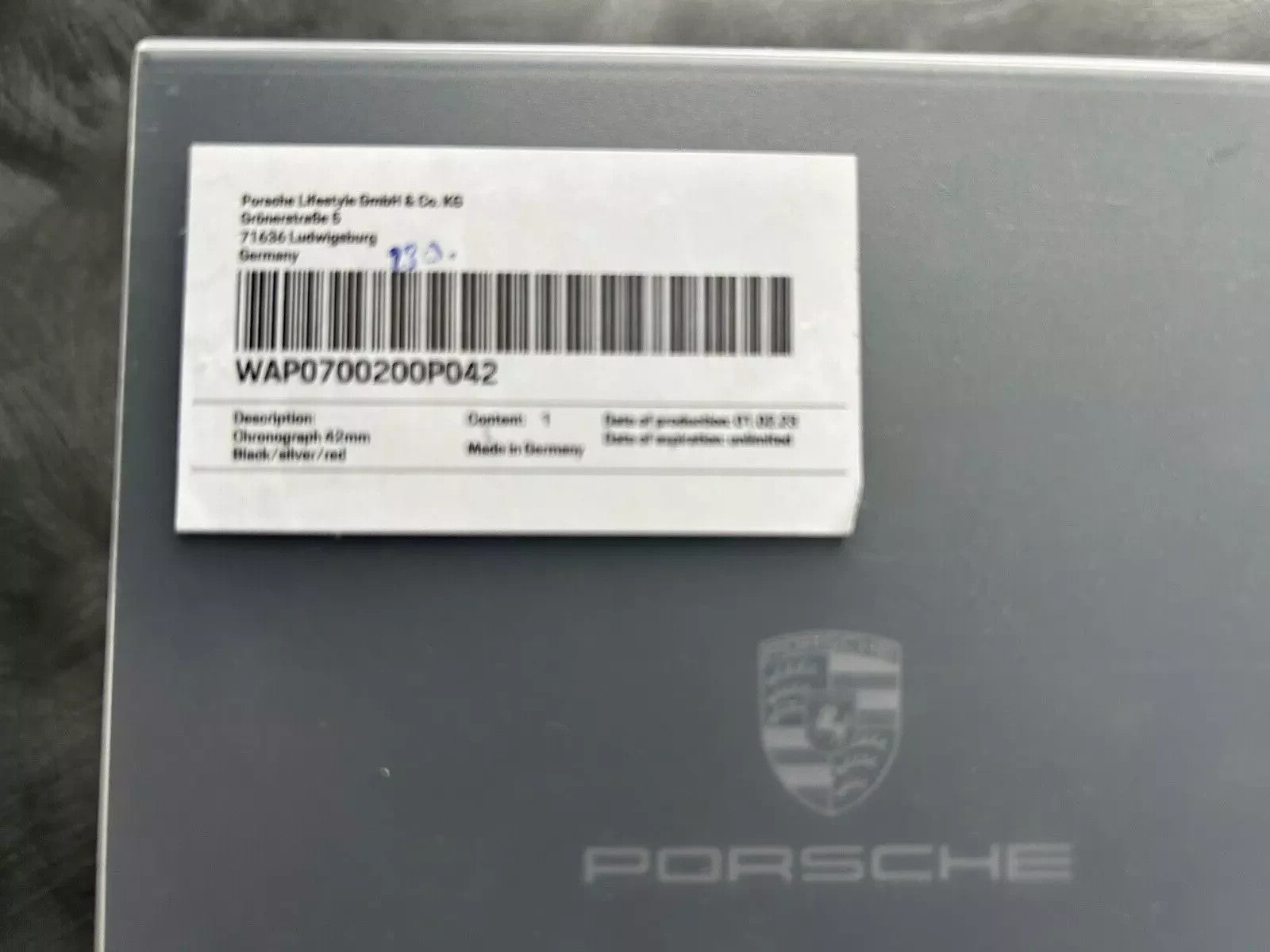 WAP0700200P042 Rare 1911 Limited Edition Genuine Porsche Martini Racing Chrono Mens Watch 42mm Ronda 5030D