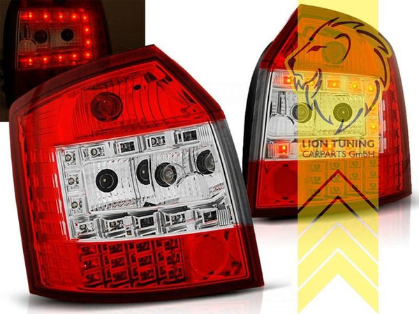 LT Pair LED DRL Lightbar Rear Lights Audi A4 B6 8E 01-04 Avant red white LHD
