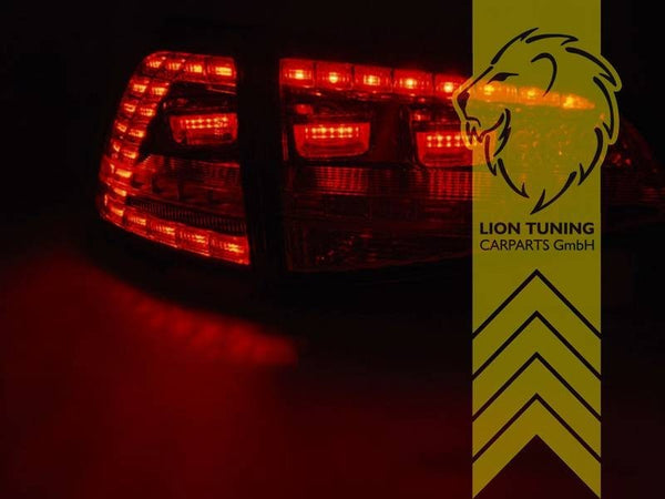 LT Pair LED DRL Lightbar REAR LIGHTS Tail VW Golf 7 black smoke 5G1 12-17 LHD