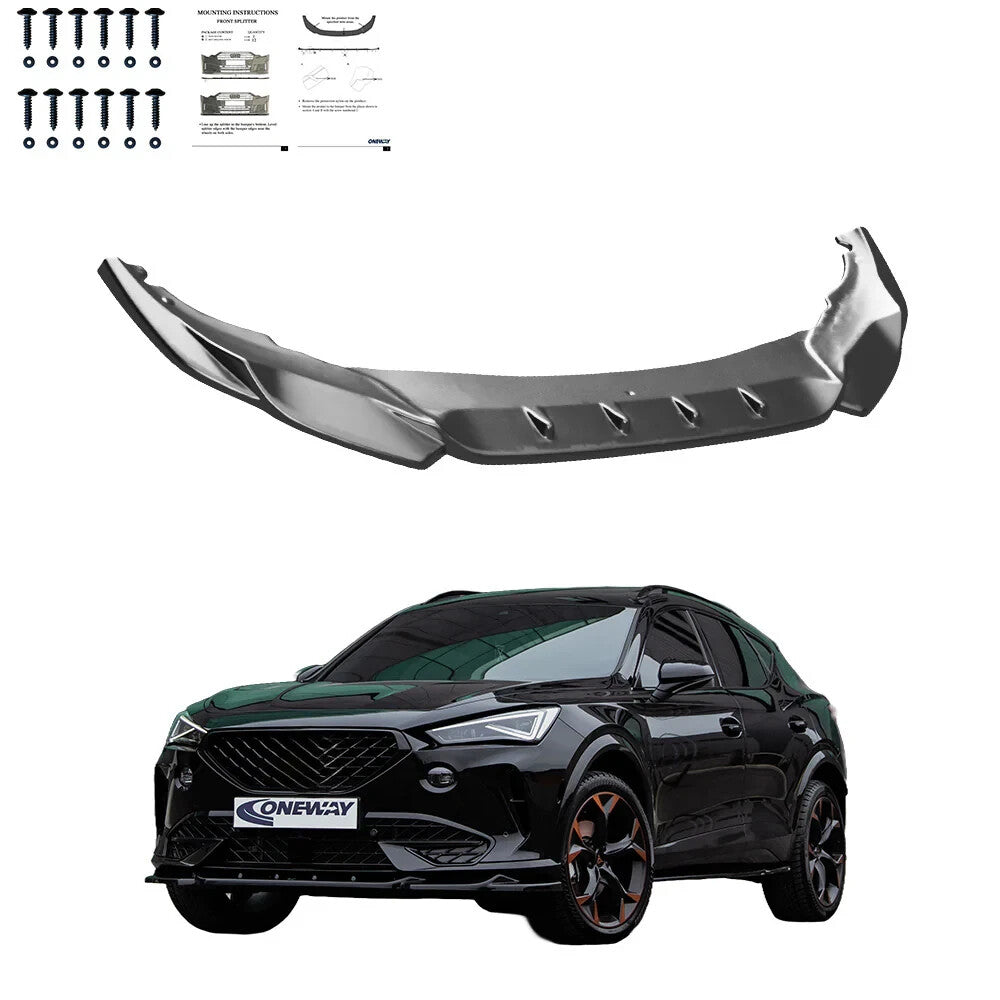 OW Front Bumper Splitter CUPRA Formentor 2020-2024 v3 ABS Gloss Black