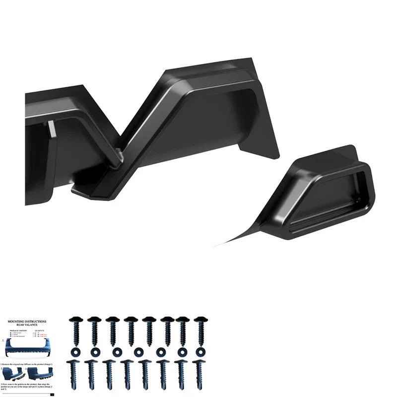 OW Rear Bumper Diffusor Splitter VW Transporter T7 V710 24+Transit Custom 23+