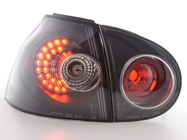 FK Pair LED Lightbar Rear Lights VW Golf 5 MK5 1K 2003-2008 black LHD