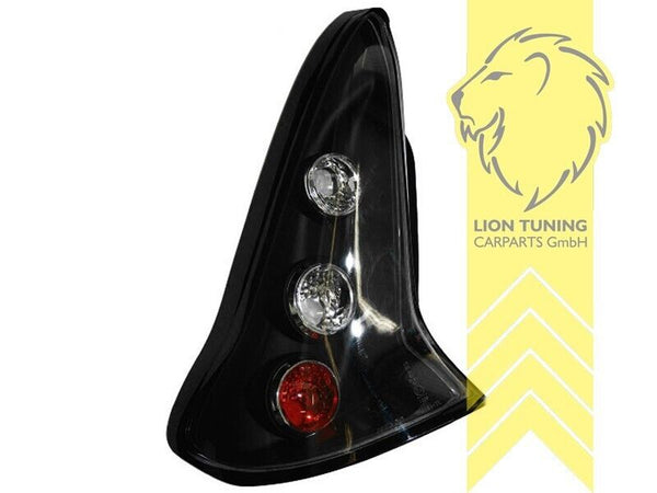 LT Pair Halogen Rear Lights Tail Lamps Citroen C4 3-door Black 04-08 LHD