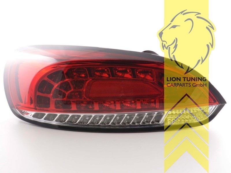 LT Pair LED Lightbar Rear Lights Tail VW Scirocco 3 137 138 08-14 red white LHD