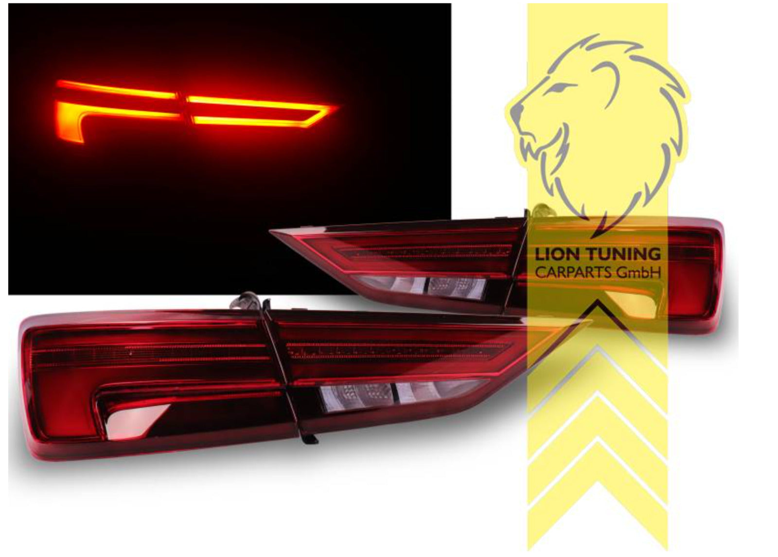 LT Pair LED Lightbar Rear Lights Tail Audi A3 8V sedan facelift LHD