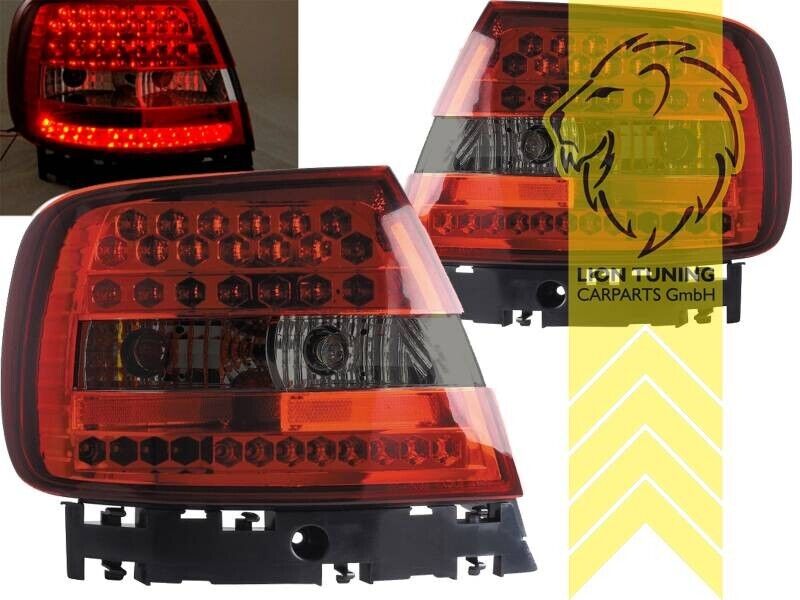 LT Set LED DRL Lightbar Rear Lights Tail Audi A4 B5 8D 94-01 sedan red black LHD