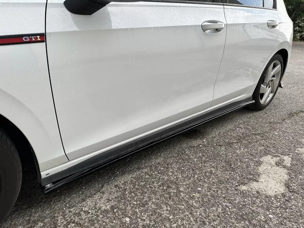 Motordrome Side Skirts Extensions Golf Mk8 GTI GTI Clubsport R-Line Gloss Black