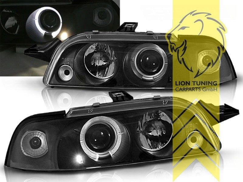 LT LED DRL Lightbar Halo Ring Headlights Fiat Punto 1 Type 176 C L 93+ black LHD