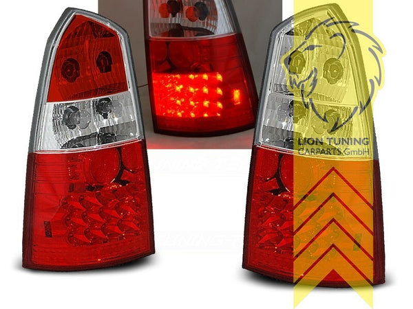 LT Pair LED Lightbar Rear lights Ford Focus 1 99-04 DNW Turnier red LHD