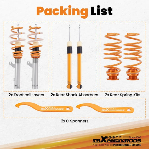 MXPR Pro Lowering Coilovers VW Golf MK8 Hatchback 2020-2022 FWD