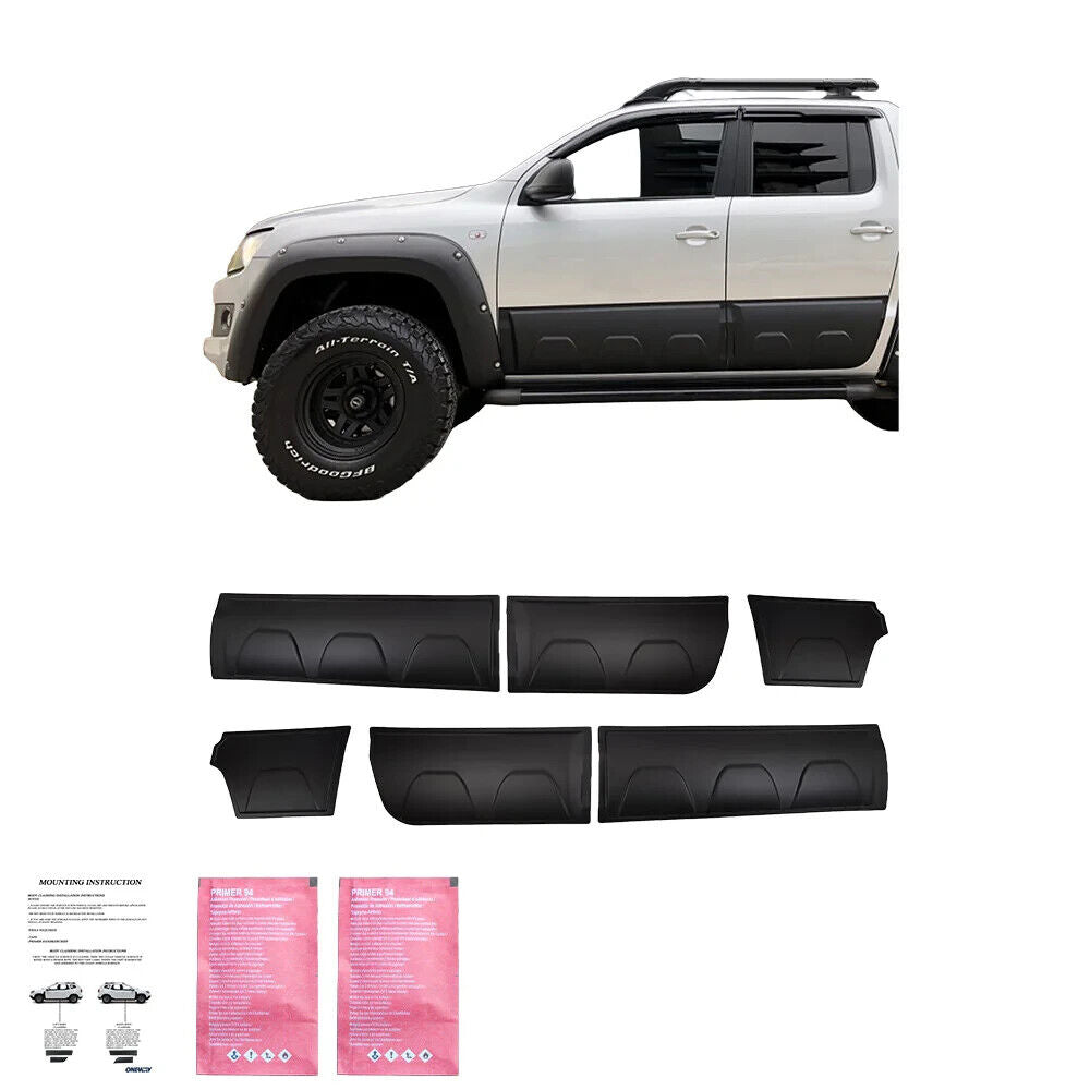 OW Body Cladding Styling Panels VW Amarok MK1-MK1 Facelift 10-22 6 Pcs ABS Black