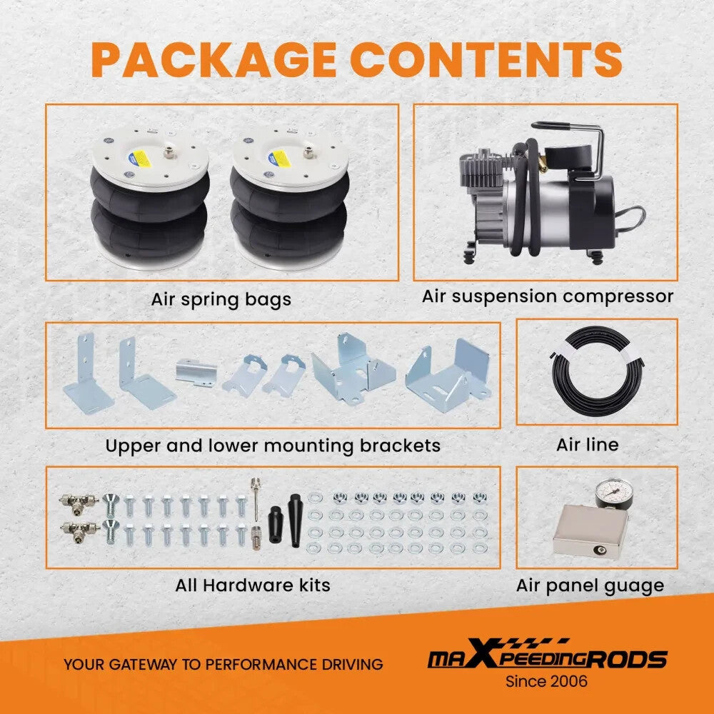 MXPR Air Suspension Spring KIT + Compressor Ford Transit 01-22 4 ton