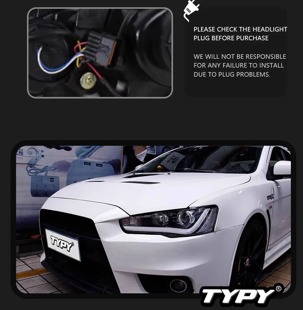 TYPY Pair 10-22 Mitsubishi Lancer EVO LED DRL Dynamic Headlights LED