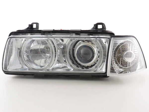 FK DEPO Pair Halogen Headlights BMW 3er Limo E36 92-98 Chrom Universal RHD / LHD