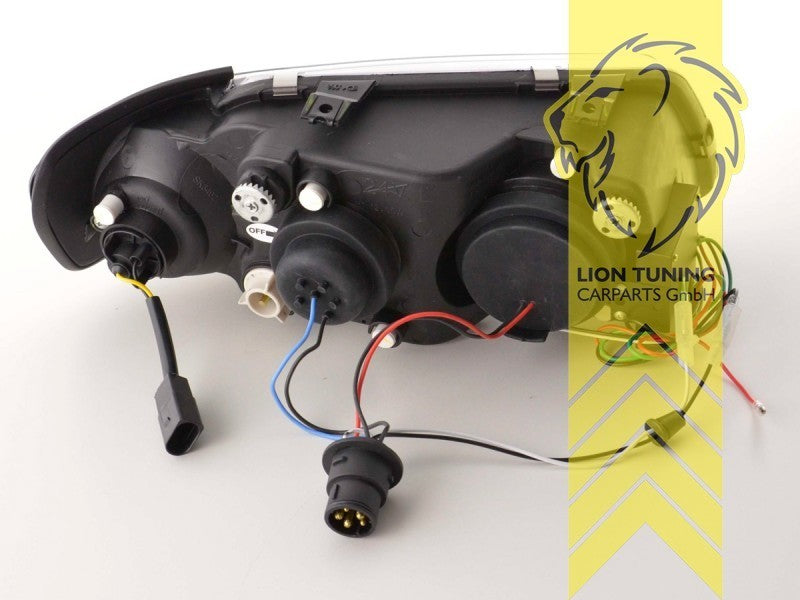 LT Pair LED DRL Lightbar Headlights Audi A3 8L black 96-00 LHD