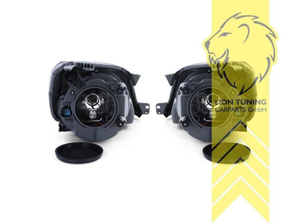 LT Pair Halogen Halo Headlights Headlamps Ford Fiesta 6 JH1 JD3 05-08 black LHD