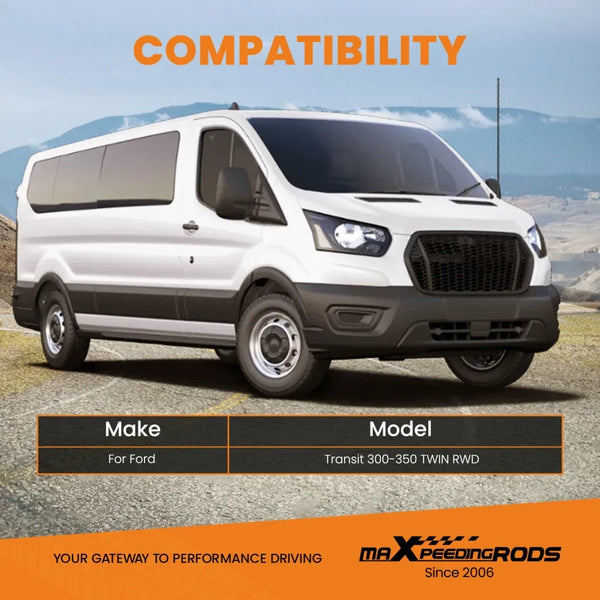 MXPR Air Suspension Bag KIT + Compressor Ford Transit 2001-2024 RWD - 4000kg