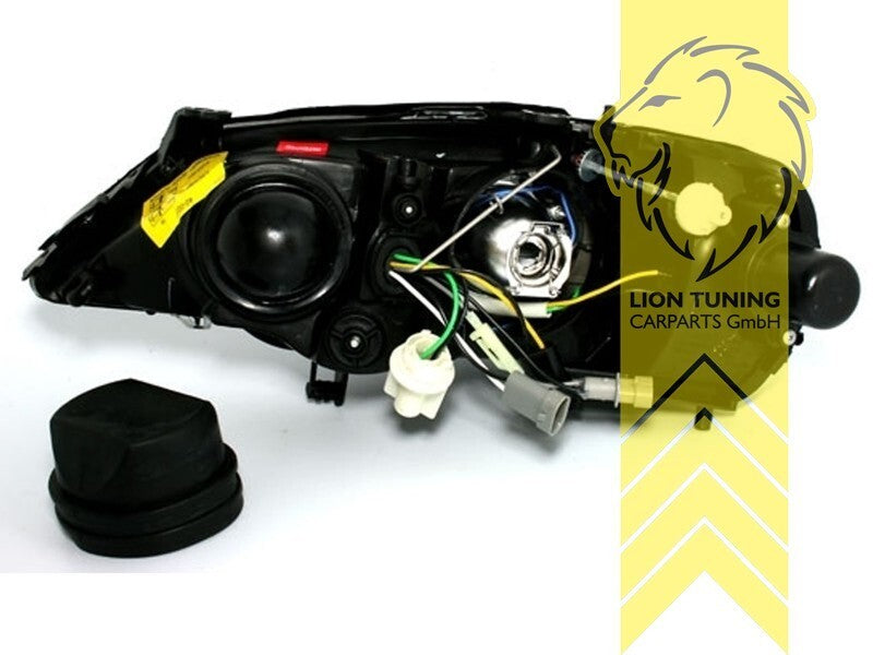 LT Pair LED DRL Angel Eye Headlights Opel Vauxhall Astra G Chrome 98-05 LHD