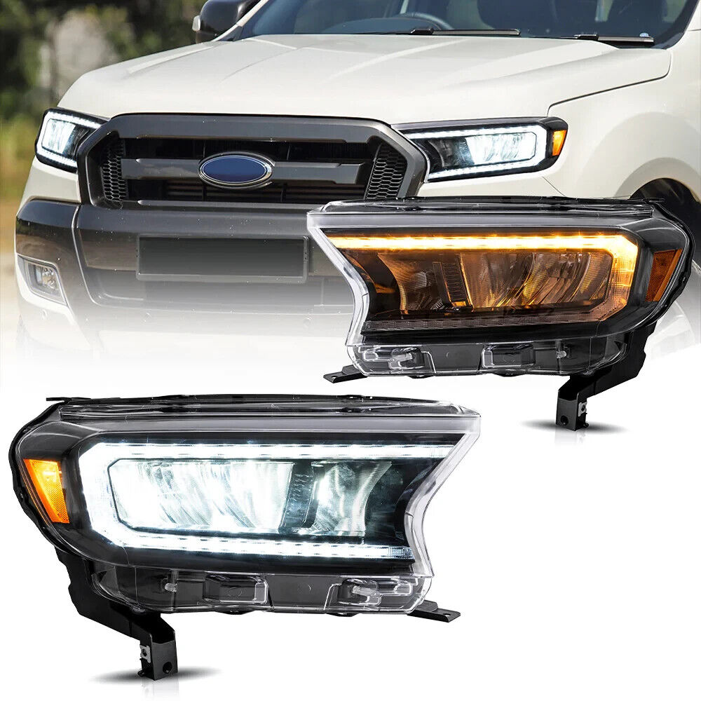 VLAND Ford Ranger T6 Raptor Wildtrak 19-22 LED DRL Lightbar Headlights FITS US