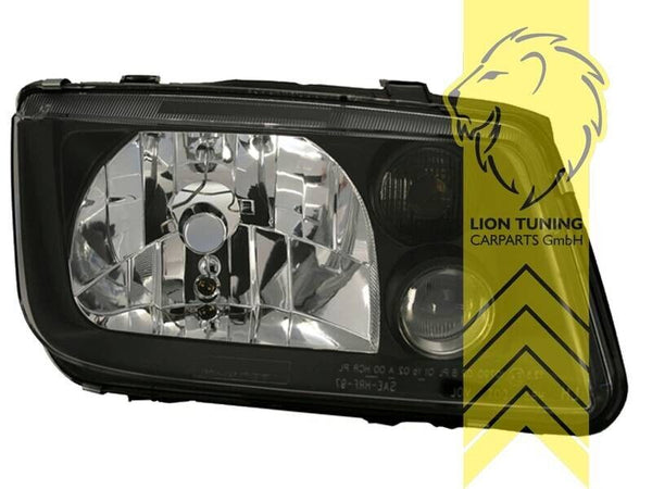 LT Pair LED DRL Halo Headlights VW Bora Limousine Variant black OEM Look NSW LHD