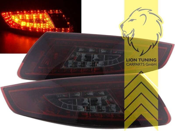 LT Pair LED DRL Lightbar Rear Tail Lights Porsche 911 997 red black 04-08 LHD