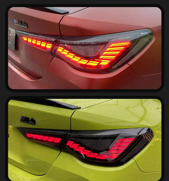 TYPY Pair 20-23 BMW 4 Series M4 Lightbar LED DRL Dynamic Rear Lights Tail Lamps