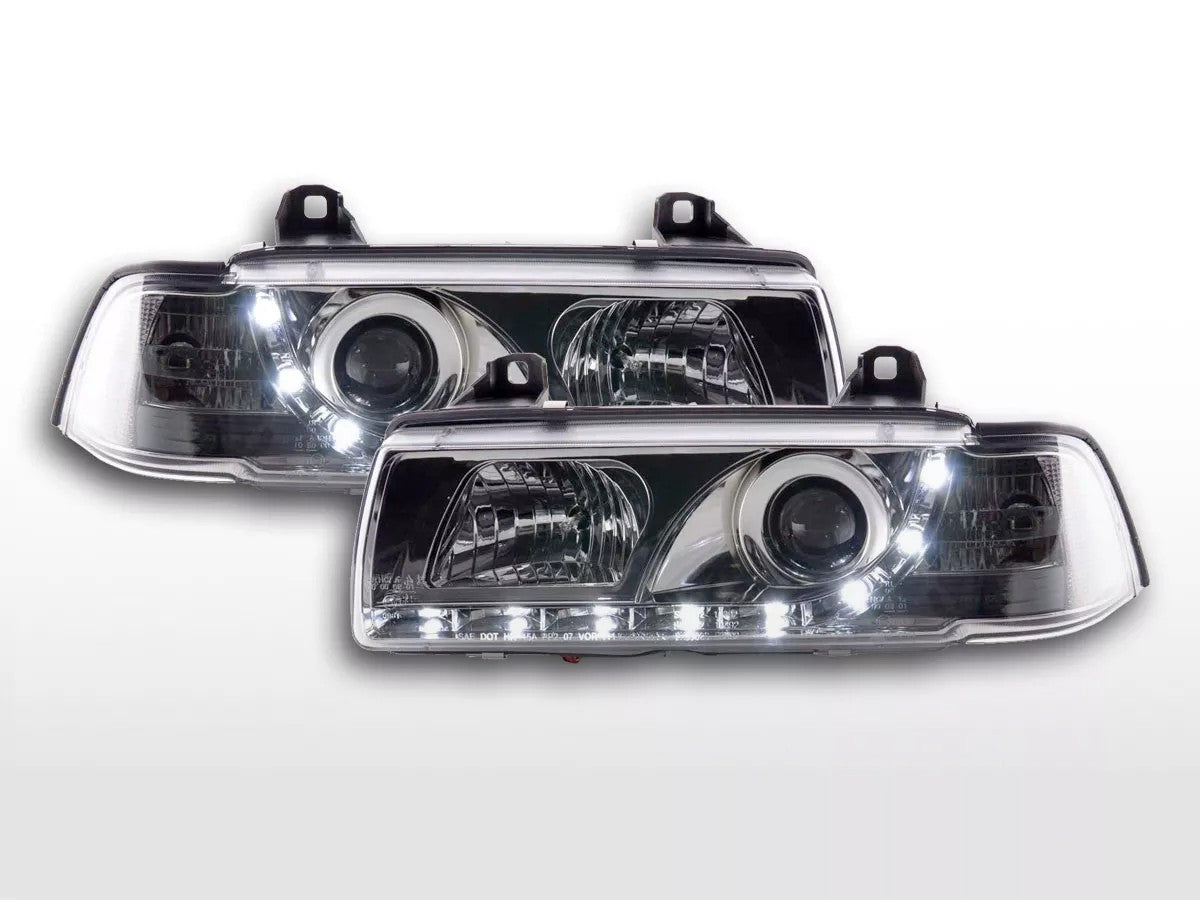 FK Pair LED DRL Lightbar Headlights BMW 3-series E36 Limo / Touring 92-98 RHD
