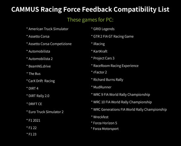 CAMMUS Direct Drive Racing Wheel Sim Simulator CP5 Pedals Pedal Set