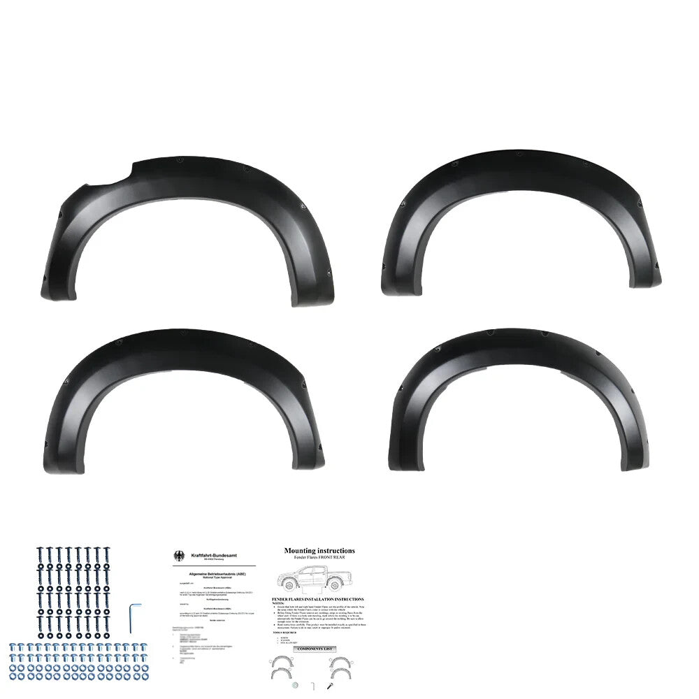 OW Fender Flares Wide Arch Kit ISUZU D-Max Series 2 2012-2019 ABS Black ABE TUV