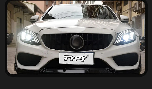 TYPY Pair Benz C-Class W205 15-21 LED DRL Lightbar Headlights LHD