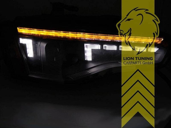 LT Pair LED DRL Headlights Audi A5 8T 8F Coupe Cabrio Sportback black XENON LHD