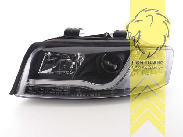 LT LED DRL Halo Headlights Audi A4 B6 8E Limo Avant black LHD