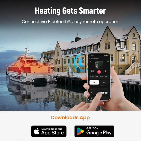 MXPR Air diesel Heater LCD 2KW 12V Trucks Motorhomes Campervan SUV App Start Up