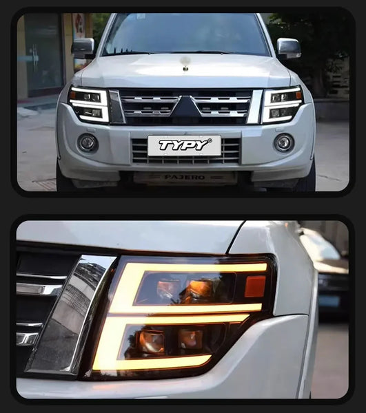 TYPY Pair Pajero V93 V97 V87 09-21 LED DRL Lightbar Headlights LHD