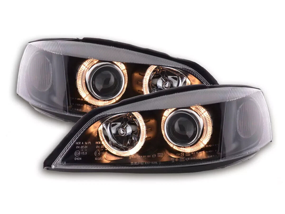 FK Opel Vauxhall Astra G 98-03 black LED DRL Halo Ring Eye Headlights LHD RHD