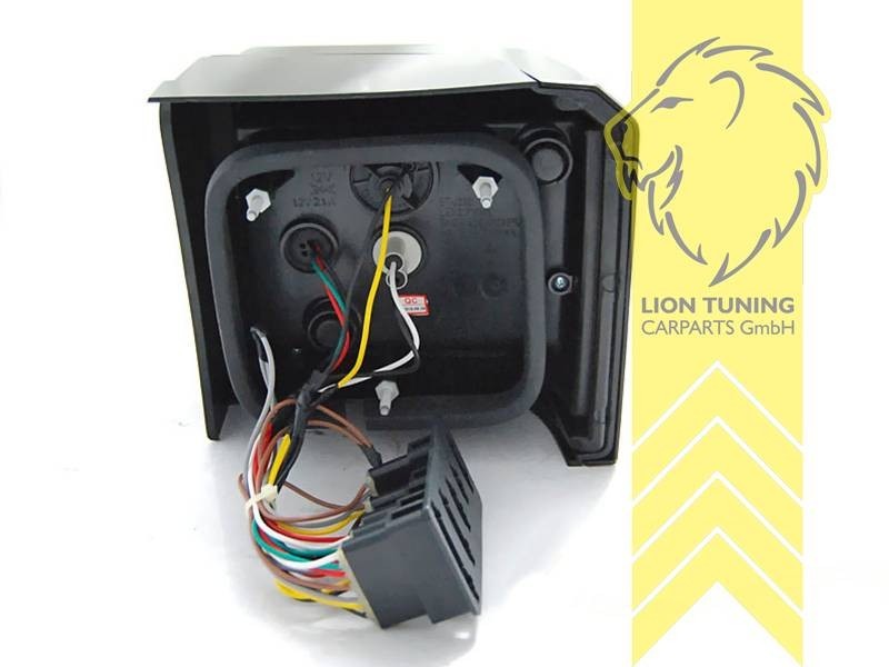 LT Pair LED Lightbar Rear Tail Lights VW T4 Bus Multi Van Transporter Red Smoke