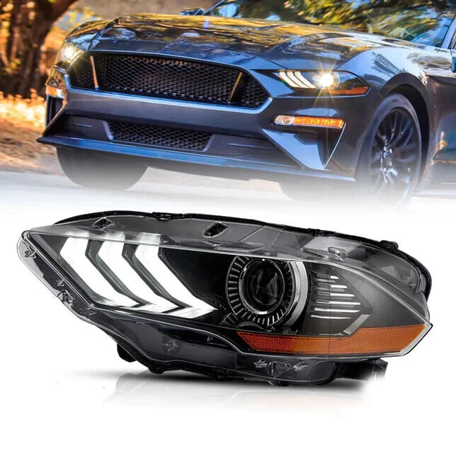 VLAND Ford Mustang 18-23 SEQUENTIAL Dynamic Animation LED DRL Headlights LHD