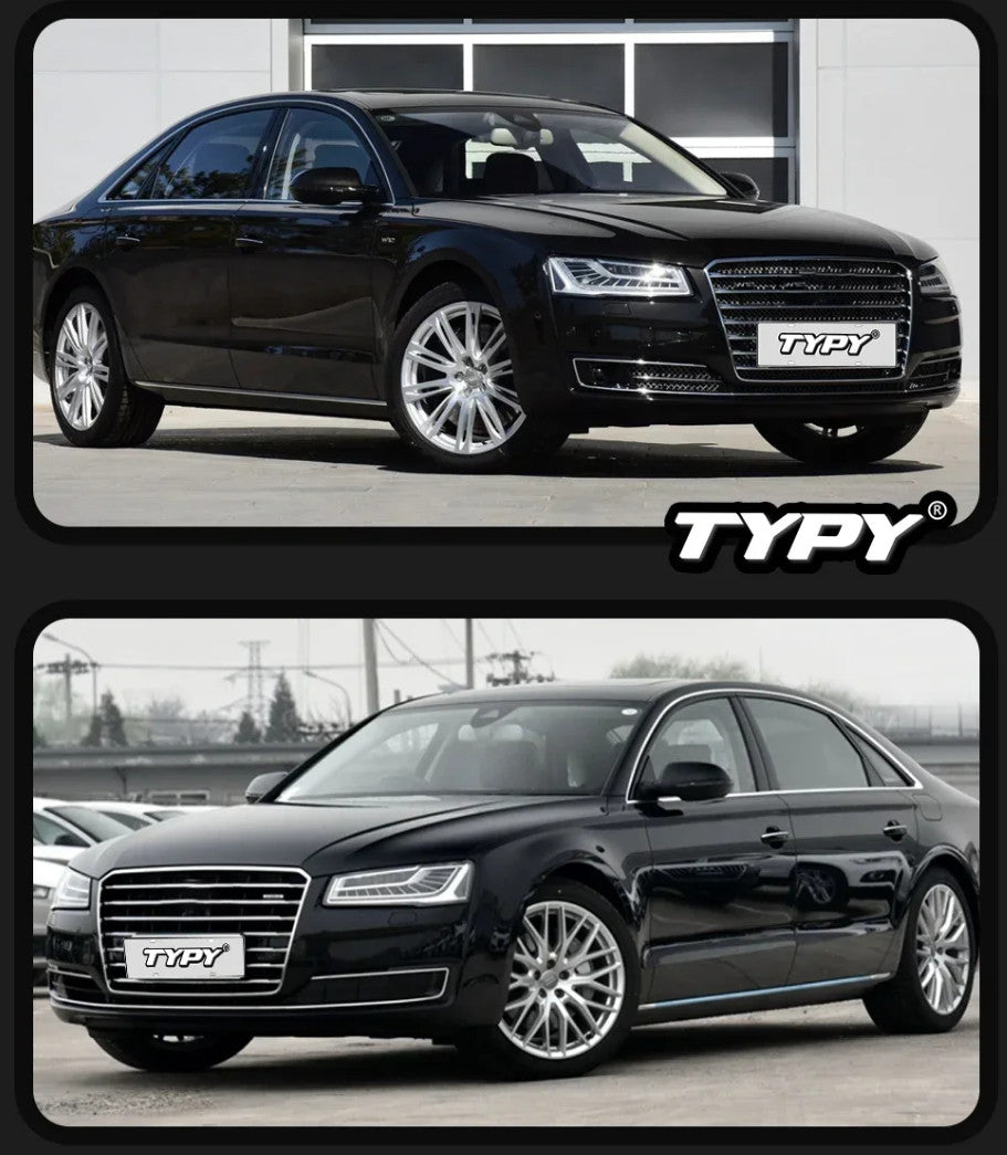 TYPY Pair Audi A8 2012-2017 LED DRL Headlights Clear LHD