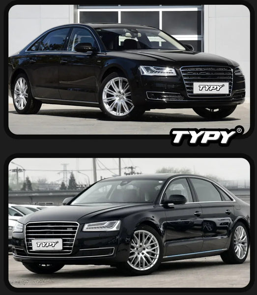 TYPY Pair Audi A8 2012-2017 LED DRL Headlights Clear LHD