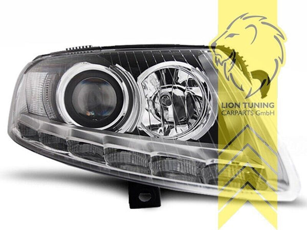 LT LED DRL Lightbar Headlights Audi A6 C6 4F Limo Avant 04-08 chrome XENON LHD