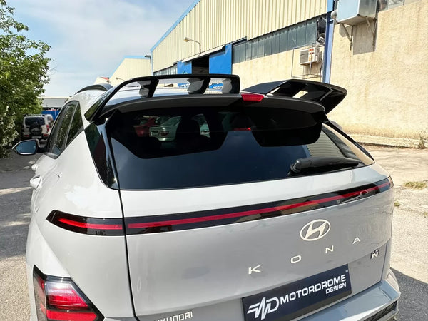 Motordrome Rear Wing Spoiler Hyundai Kona N-Line Mk2 Gloss Black