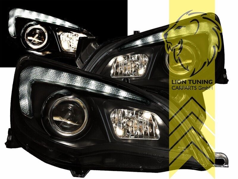 LT Set LED Halo Lightbar Headlights Opel Astra J sedan caravan H7 / H1 09-15 LHD