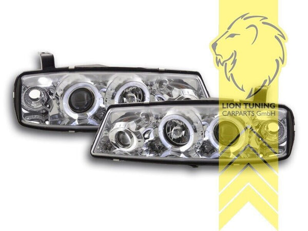 LT Pair LED DRL Lightbar Headlights Opel  Vauxhall Calibra A 1 89-97 Chrome LHD