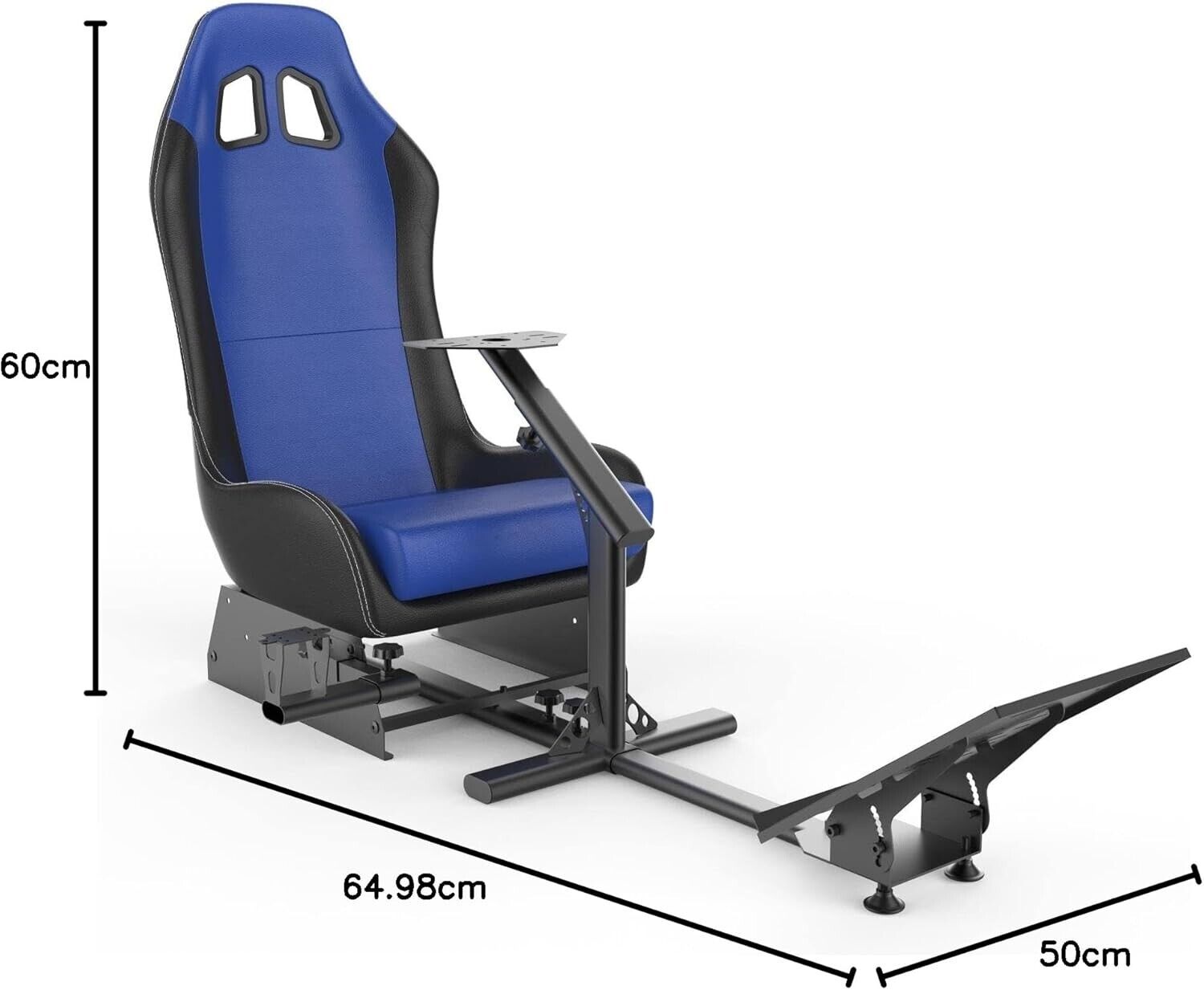 CR Driving Game Sim Racing Frame Rig & Seat All Logitech Thrustmaster Fanatec Xbox One PS4 PC Platforms Black & Blue