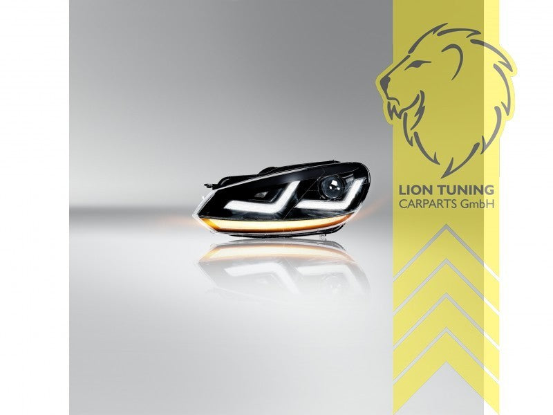 LT Pair OSRAM Bi Xenon LED DRL Headlights VW Golf 6 Limo Variant Cab black LHD